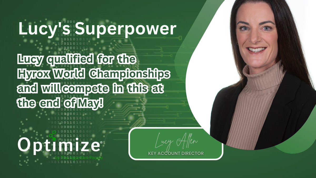 OptimizeNowAI's tweet photo. Meet Lucy Allen our Key Account Manager! Wowzers now THAT'S a Superpower! #TeamOptimize https://t.co/tMGtuNrQkA