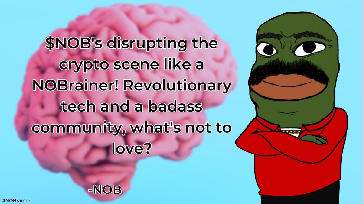 #NOBrainer
$NOB