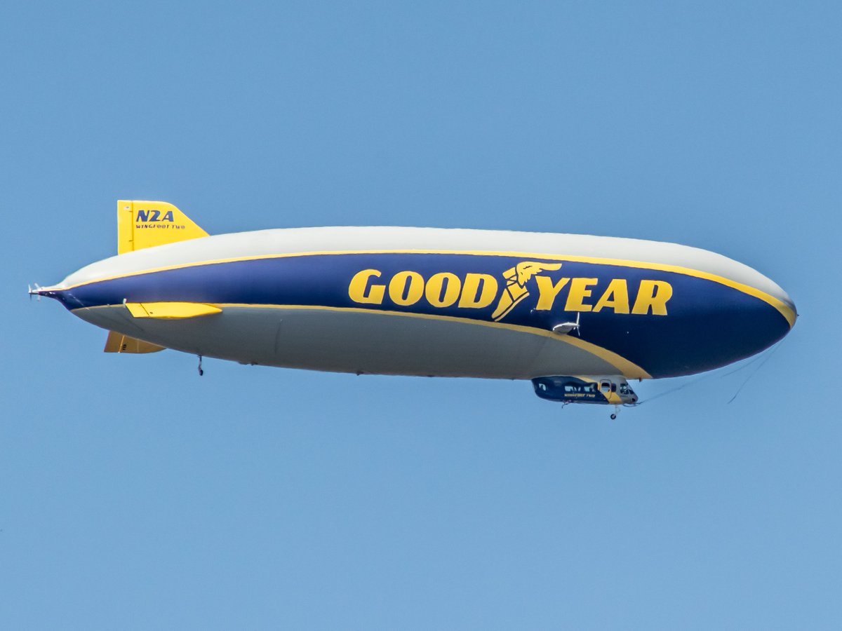 Better view of the #Goodyear400 blimp, heading towards Florence Regional airport on a trip back from Darlington Raceway.