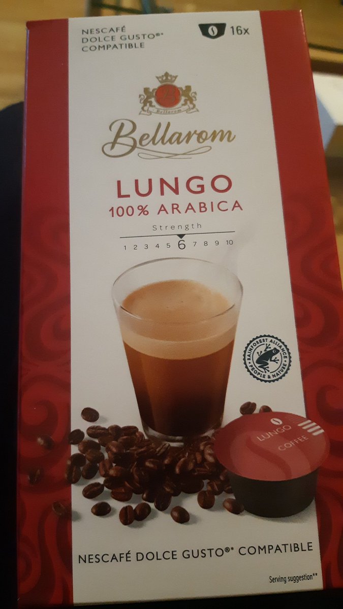 HanlonBrady's tweet photo. @lidl_ireland can you help. I bought  Bellarom lungo pods.  They are faulty and keep bursting and releasing coffee grounds into the cup,5 so far in this box.  I know it is 3rd party co but can't see a contact details to send complaint. https://t.co/rZmqdcei3J