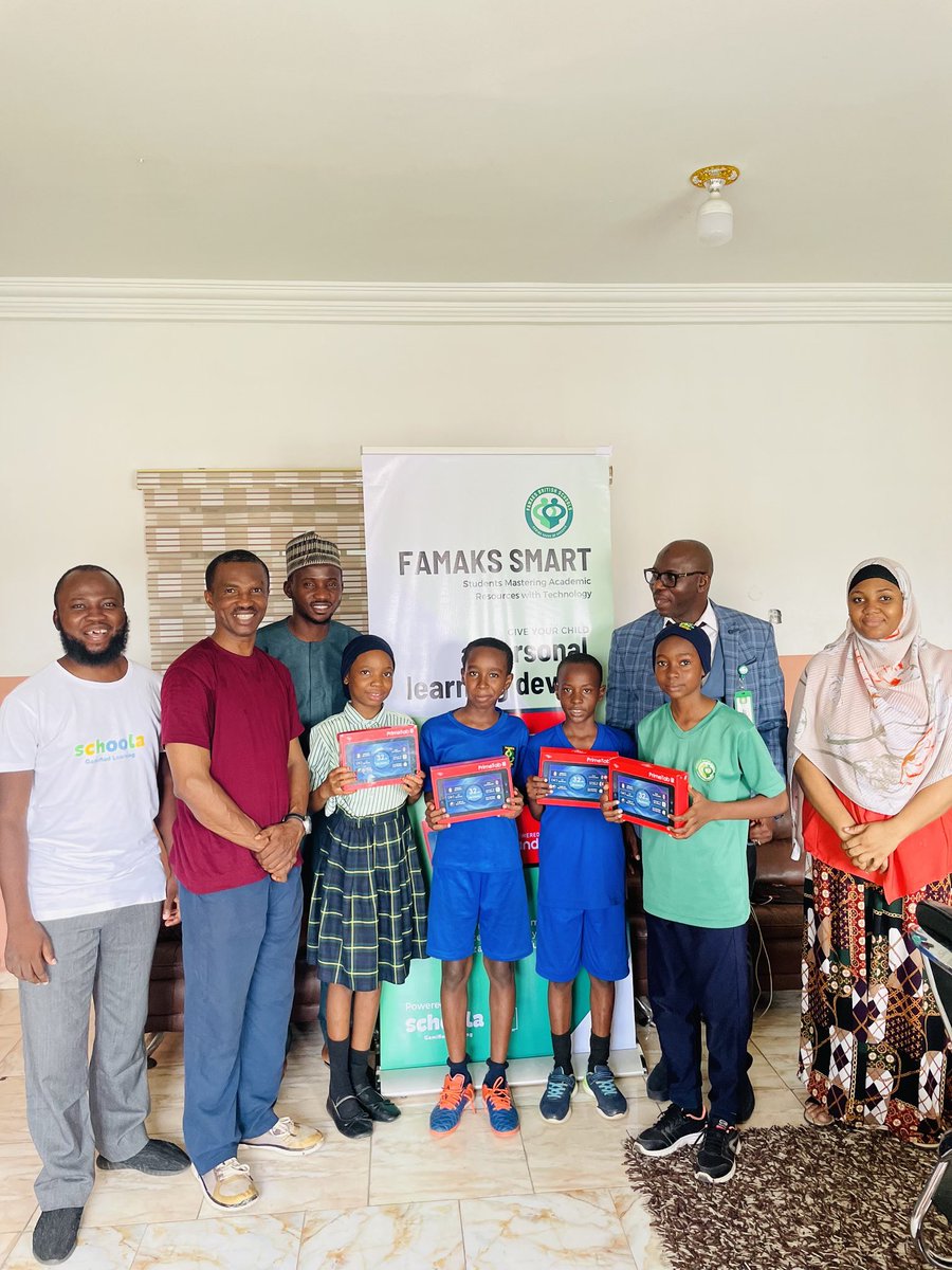 Kantin_Arewa's tweet photo. Meet @SchoolaAPPs A Trilliant App designed to make school learning  fun, engaging and interactive.
Today KAT &amp; Schoola unveiled it’s Smart school learning solution at Famaks Kaduna. https://t.co/JNX96iipQ5