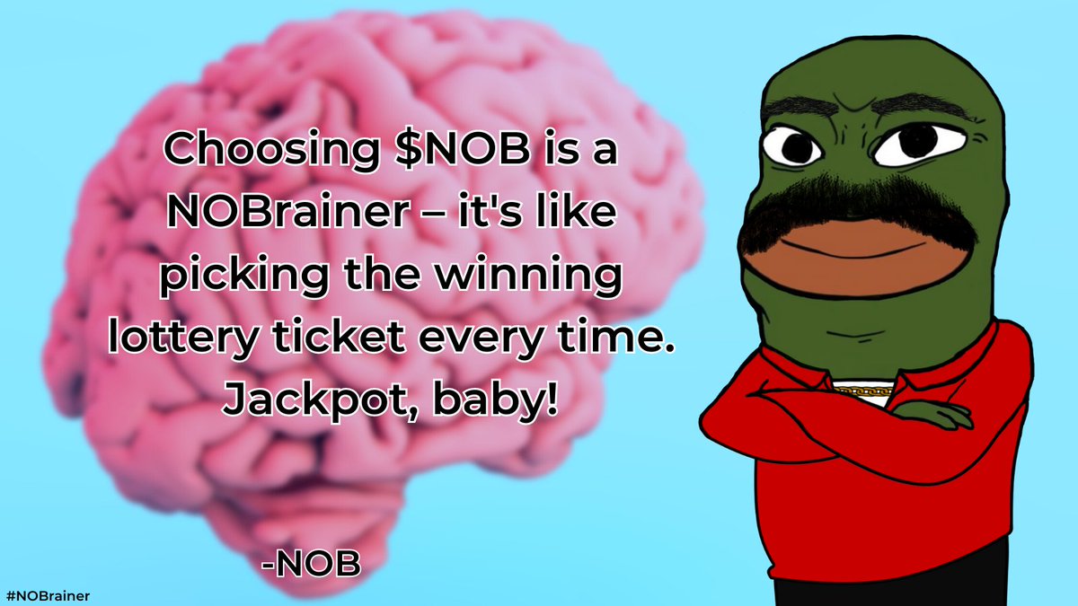 #NOBrainer
$NOB