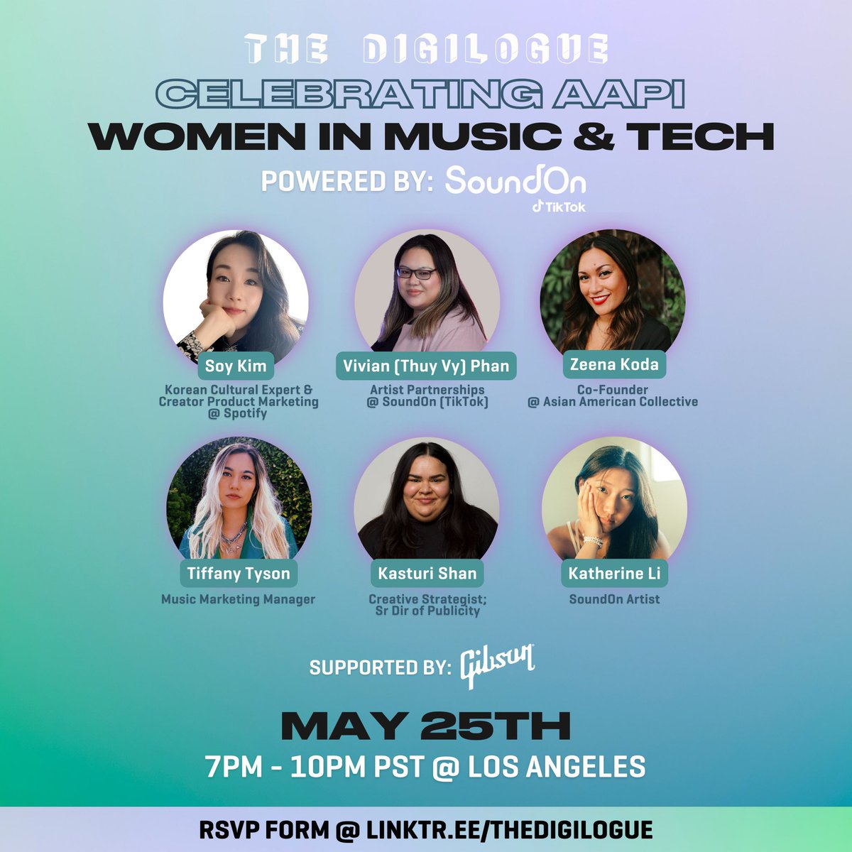 DIGIFAM! We’re celebrating AAPI Heritage Month in LA on 5/25 powered by SoundOn and Gibson Guitars!

RSVP (Limited Capacity)🏆
docs.google.com/forms/d/e/1FAI…