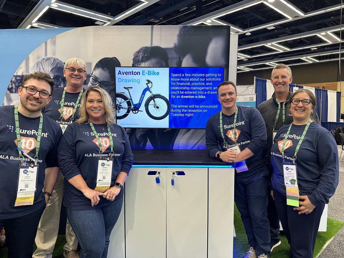 SurePointTech's tweet image. SurePoint is excited to announce the winner of our #ALAConf23 Aventon e-bike! Congratulations to Dennis Mann with Woods | Aitken!! #alabuzz #SurePointCommunity