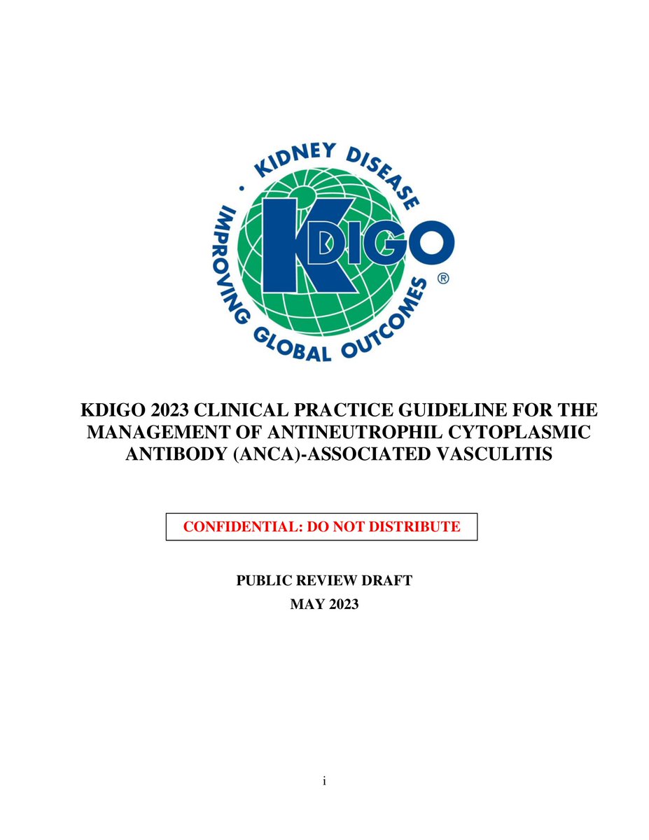 goKDIGO's tweet photo. KDIGO is updating the 2021 Glomerular Diseases Guideline on a chapter-by-chapter basis. The KDIGO 2023 ANCA Guideline Update is now available for public review through Monday, May 29.

Download the ANCA Guideline Update: https://t.co/Svf4LZ2fyj

Share your comments via the Feedback Survey: https://t.co/B6SVXwmJIe

KDIGO thanks you for your insights on how this guideline can be most helpful to clinicians and patients.