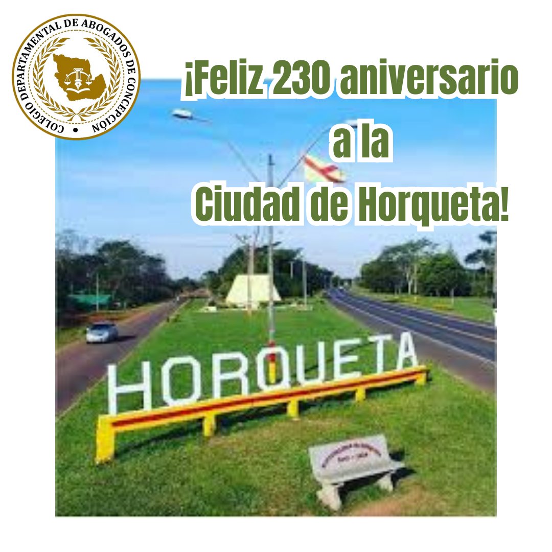 cdaconcep's tweet photo. ¡Feliz aniversario a la Ciudad de Horqueta!🎊🎉

#CDAC2023⚖🇵🇾 https://t.co/wLHi3S3gtF