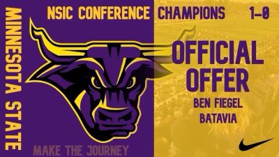 After a great conversation with <a href="/CoachTimLydon/">Tim Lydon</a> I’m honored to receive an offer from <a href="/MinnStFootball/">Minnesota State Football</a> 
<a href="/BataviaFootball/">Batavia Football</a>