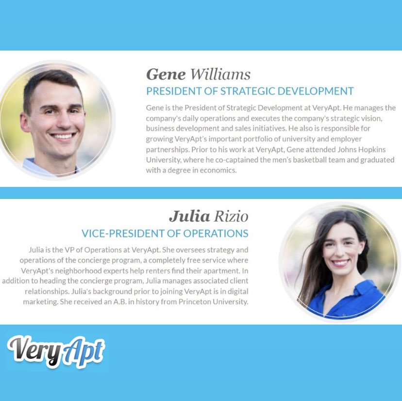 VeryAptCo's tweet photo. VeryApt has grown so much these past 10 years, and it would not be where it is today without our fearless leaders, President of Strategic Devlopment Gene and Vice President of Operations Julia. Thank you for all of the hard work! https://t.co/X6LzasxnBE