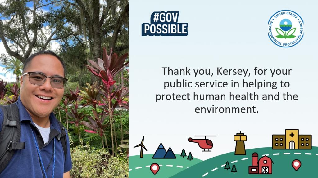 #EPAers like Kersey are working to protect the environment for future generations. 🌎 #PublicServiceRecognitionWeek #GovPossible