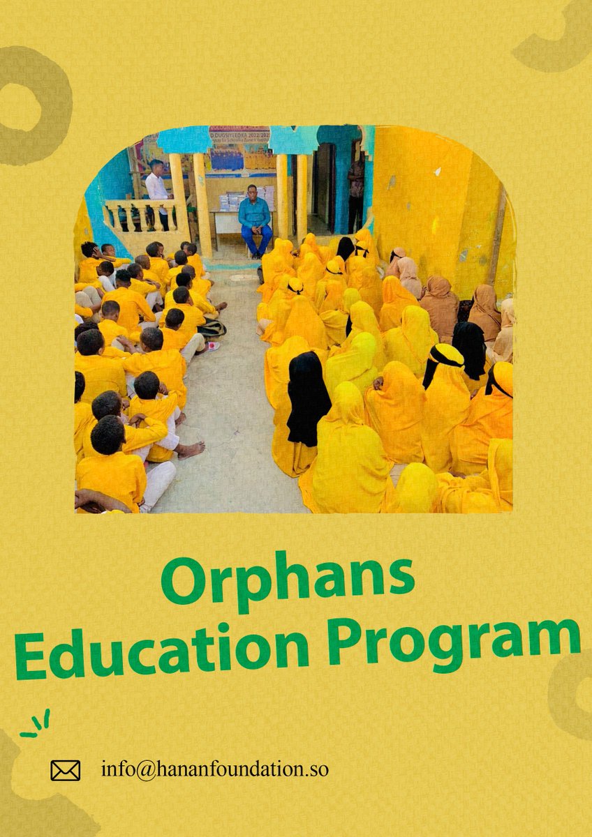 Hanan_Somalia's tweet photo. Join us in supporting orphans' education! Hanan Foundation is committed to providing quality education to vulnerable children. We believe that every child deserves access to quality education regardless of their circumstances. #OrphanEducation #EducationForAll #HananFoundation https://t.co/zMjism2pzf
