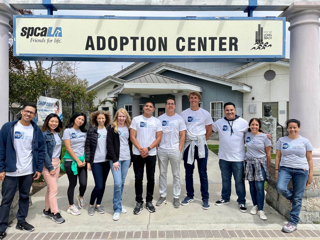 Our friends at EP Wealth Advisers have volunteered at #spcaLALongBeach a few times doing everything from sorting donations, making adoption folders, and even adopting!

Thank you for colunteering and adopting!

#spcaLAdonate #Since1877 #FriendsforLife #spcaLA