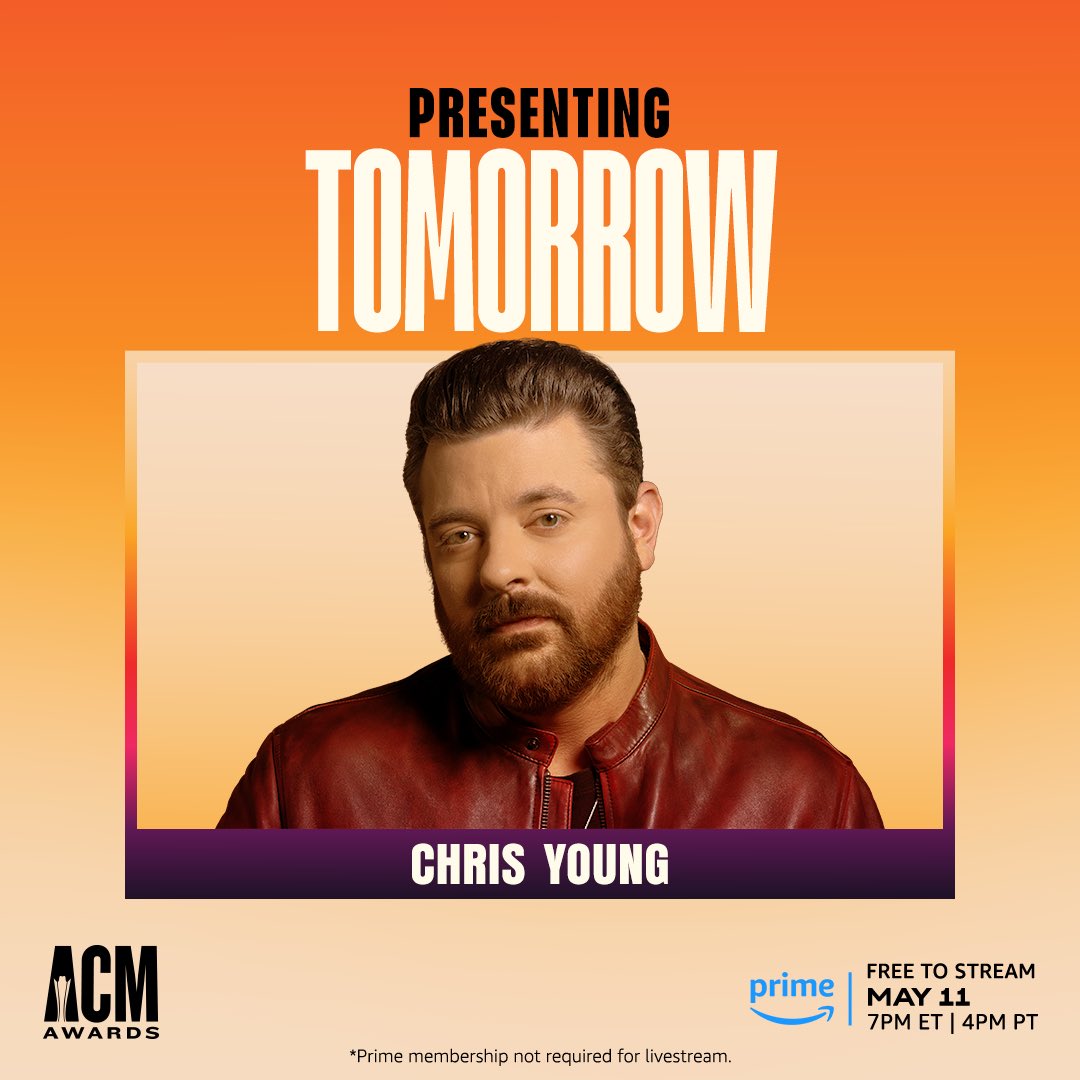 I’ll be presenting at the <a href="/ACMawards/">ACM Awards</a> tomorrow 🤘 Y’all be sure to stream live at 7pm ET / 4pm PT on <a href="/PrimeVideo/">Prime Video</a> at amazon.com/ACMawards #ACMawards