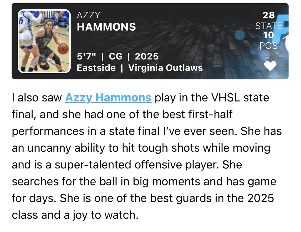 azzy hammons (@azzyhammons) on Twitter photo Thank you for the awesome write up. Can’t wait to play this weekend with my team!! <a href="/Outlaws2023GBB/">Coach Ed Robtison</a> <a href="/PGHVirginia/">Prep Girls Hoops Virginia</a> <a href="/Neamen0300/">Neamen</a> Thank you for the awesome write up. Can’t wait to play this weekend with my team!! <a href="/Outlaws2023GBB/">Coach Ed Robtison</a> <a href="/PGHVirginia/">Prep Girls Hoops Virginia</a> <a href="/Neamen0300/">Neamen</a>