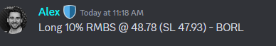PrimeTrading_'s tweet photo. $RMBS (+3.75%) confirmed is BORL setup with the recent swing high pivot b/o.  

🖊️ Alert was shared @ 48.45$ in last night's newsletter 
🗨️ Bought @ 48.78$ live on Discord

https://t.co/DvU0h3uAyX https://t.co/RO77PJrprc