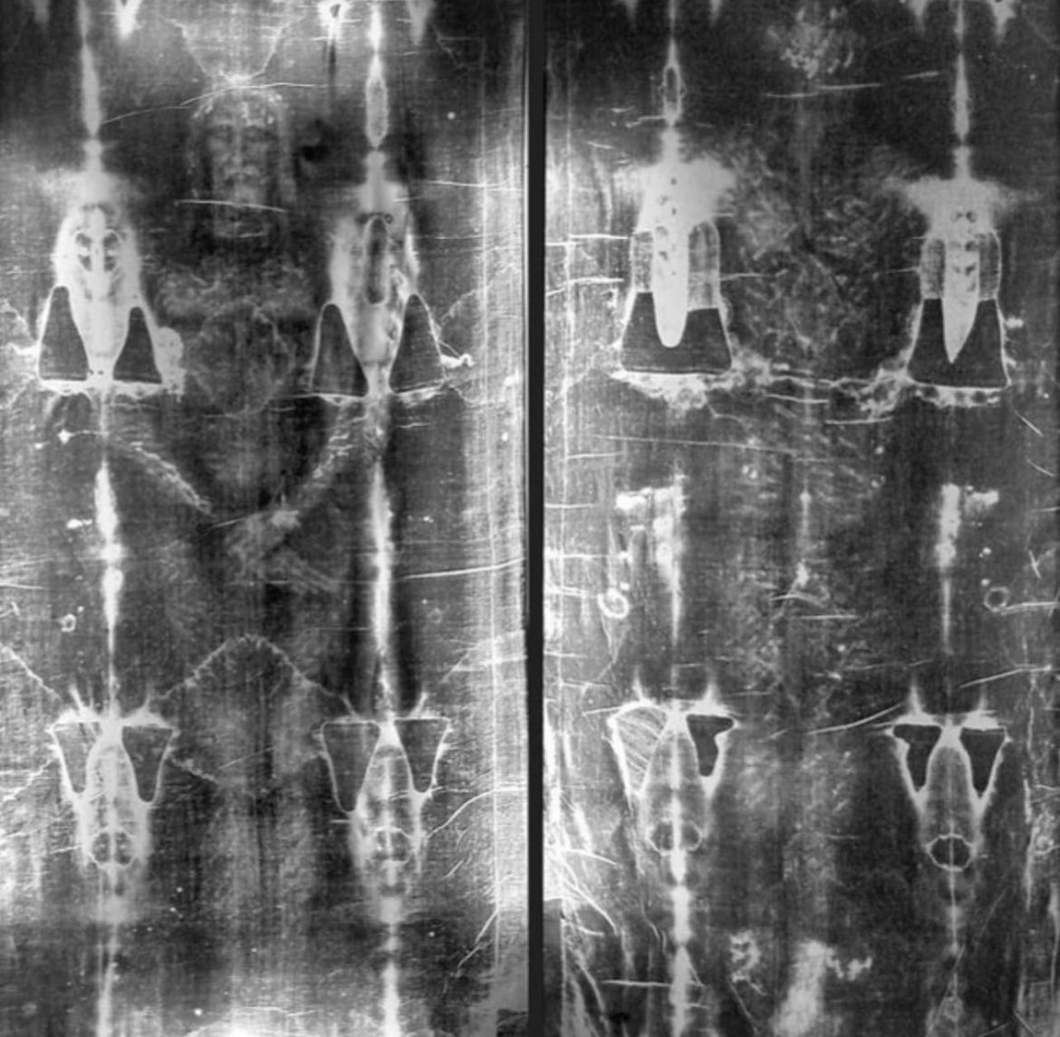 The Shroud of Turin is a linen cloth that bears the image of a man who appears to have been physically crucified. It is believed by some to be the burial shroud of Jesus of Nazareth.