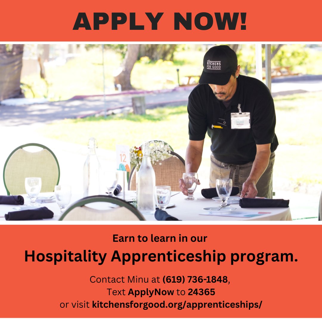 Get started on a career in Food Service Management! Ten weeks of tuition-free skills training includes:  Weekly Stipends, Transportation Assistance, Support Services, Breakfast and Lunch, M - F. Then you get a well-paying job! Text ApplyNow to 24365 or bit.ly/3ULwmxY