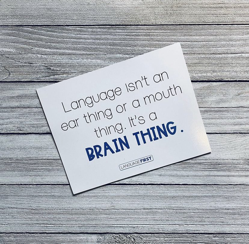 CharmaineSLP's tweet image. May is Language and Communication month! I love this image from @languagefirst .

As a Speech-Language Pathologist working with DHH children, this message rings so true. No matter the route- through the ears, eyes, or hands, language happens in the brain! #IamSHBC @speechhearbc