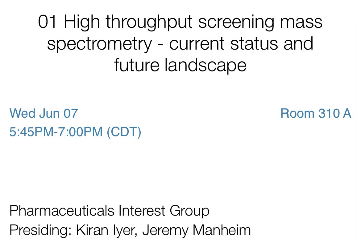 If you are attending #ASMS2023, stop by our workshop on Wednesday! Looking forward to Houston!
<a href="/asmsnews/">Am Soc for Mass Spec</a> #asms