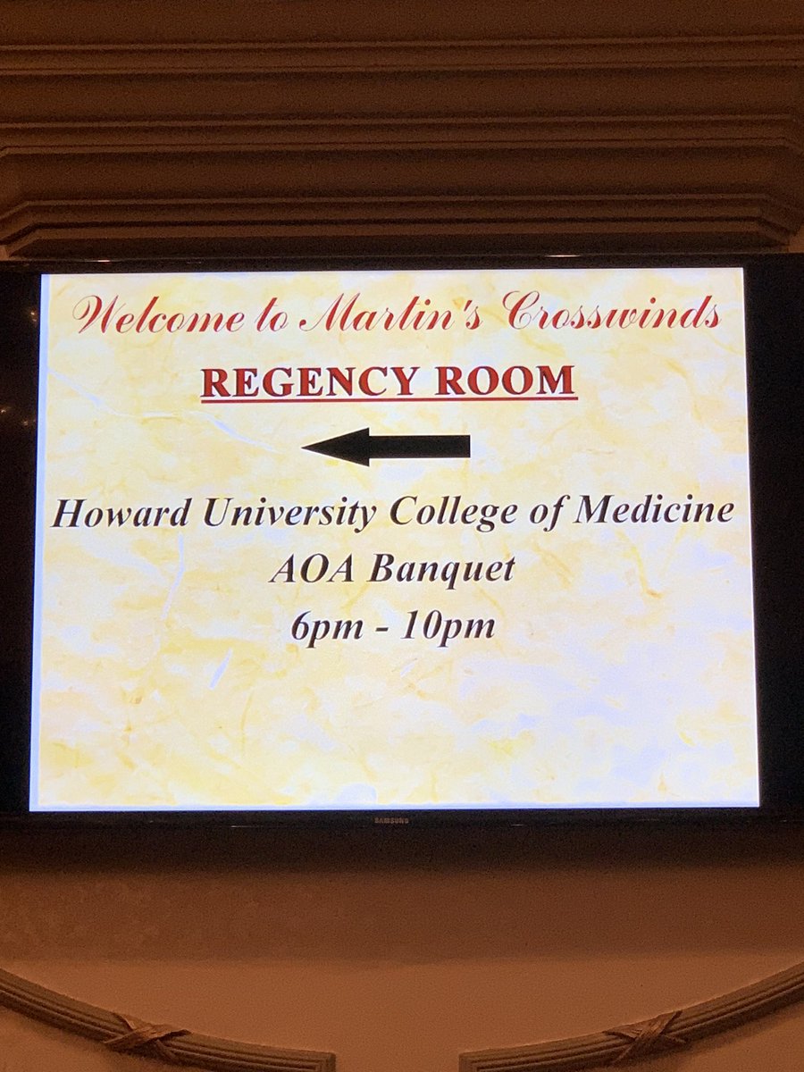 Congratulations to the new members of Alpha Omega Alpha Honor Medical Society, Gamma Chapter of Washington, DC at Howard University College of Medicine! We had a wonderful induction banquet tonight! <a href="/AOA_society/">Alpha Omega Alpha</a> #hucmaoa