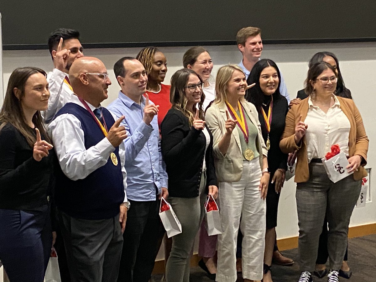 USCMPAOnline's tweet photo. Winner winners!  #MPA #Capstone #CaseChallenge #Residency Team &amp; their supporters who helped get the #gold 🏅 Quite the bling for @USCPrice #Pricegrad #PriceGrad2023 #FightOn https://t.co/Pj8BO4Cnbk