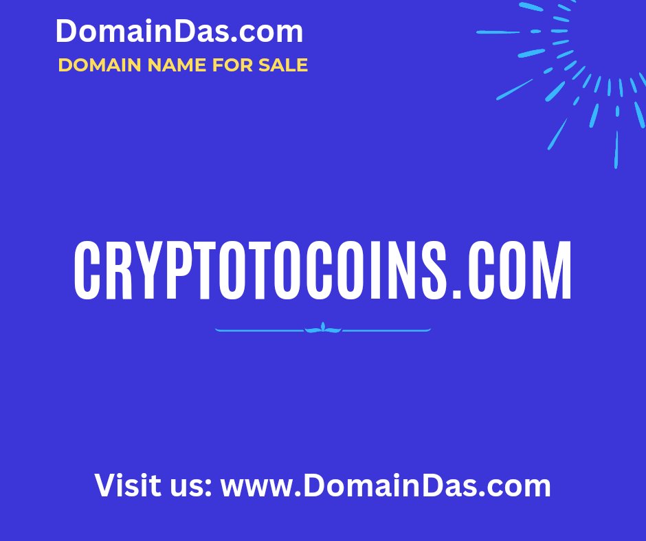 Cryptotocoins.com domain name for sale. #cryptotocoins #cryptotocash #DomainNameForSale
#Crypto #cryptocurrency #cryptonewstoday #CryptoNews #cryptotrading #cryptoAI #CryptocurrencyNews