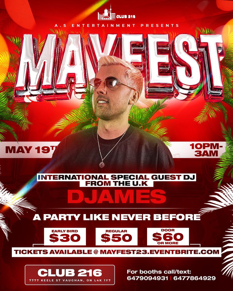 90snathan's tweet photo. MAYFEST: A PARTY LIKE NEVER BEFORE

We are bringing “DJAMES” all the way from the U.K to spin live.

Use code “NATHAN” at checkout to get 10% off your tickets.

Get your tickets through the link on my bio and dm for your booth reservations 😉 https://t.co/S36PnFfR7f