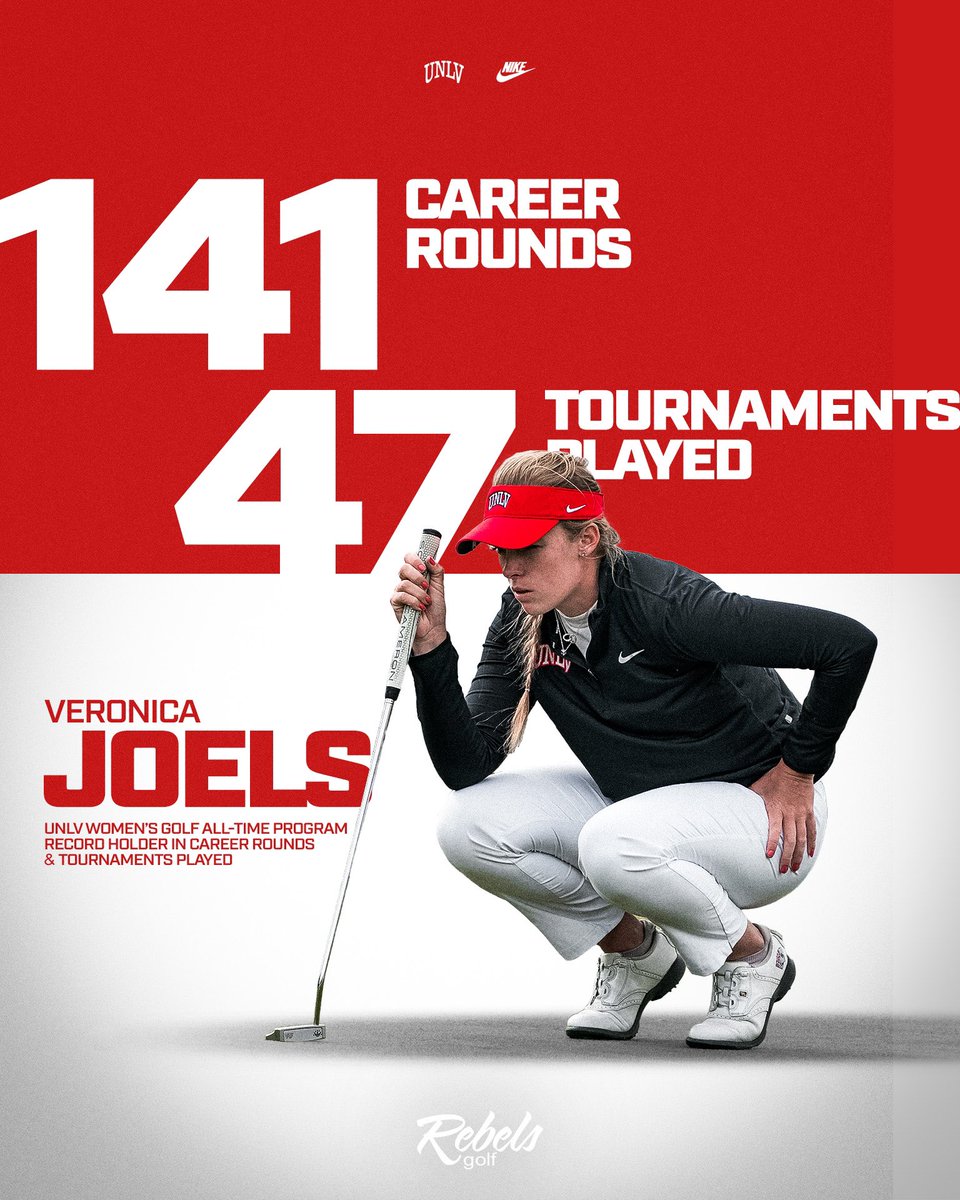 WHAT A CAREER‼️ @veronica_joels leaves her mark  atop our program record book in total career rounds AND tournaments played‼️👏👏👏 ⛳️🔴⚫️🏌️‍♀️ #BEaREBEL #MakingHerMark