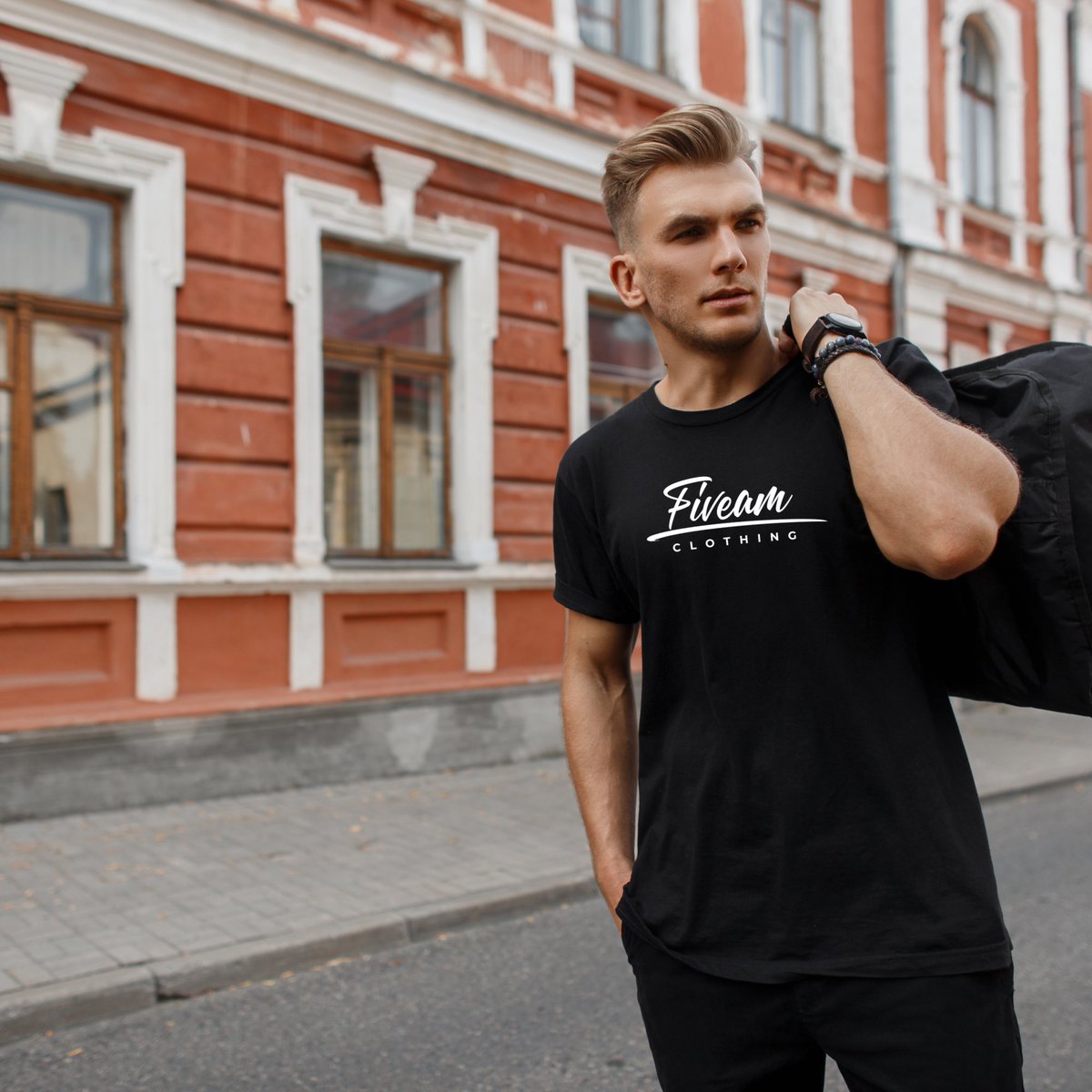fiveam_clothing's tweet image. 🖤 Upgrade your wardrobe with our essential men&apos;s black tees – the ultimate go-to for style and comfort! 🔥 Perfect for layering or rocking solo, these versatile tees are a must-have in every guy&apos;s closet. Time to make a bold statement, effortlessly! 😎 #MensFashion #BlackTees