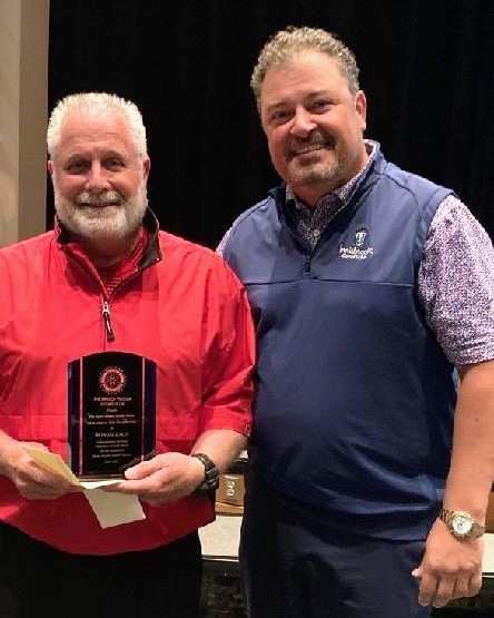 Congrats to Don Jackson being selected #koprotary Club 22-23 <a href="/UpperMerionSD/">Upper Merion Area School District</a> Middle School Teacher of the Year. Don has been teaching &amp; coaching for 39+ yrs. He's mentored young students on &amp; off the field. Don exemplifies our moto Service Above Self. Congrats on your retirement.
