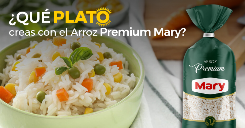 El Arroz Premium Mary es rendidor, práctico y extraordinario en la cocina.

Basta con removerlo solo un par de veces y obtendrás un arroz suelto.

¿En qué recetas lo utilizas?
#AlimentosMary