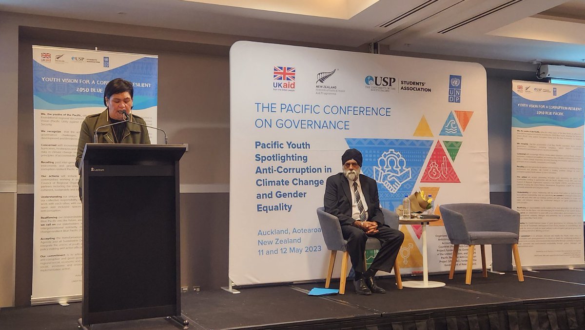 SonjaStTr's tweet image. 📢 We are delighted to have 🇳🇿 Foreign Affairs Minister Nanaia Mahuta join us at the &quot;#Pacific Conference on Governance&quot; voicing her support for the youth #anticorruption efforts. 

&apos;We have collective responsibility to strengthen governance,&apos; she stressed. 

#UNPRAC #PacificAct