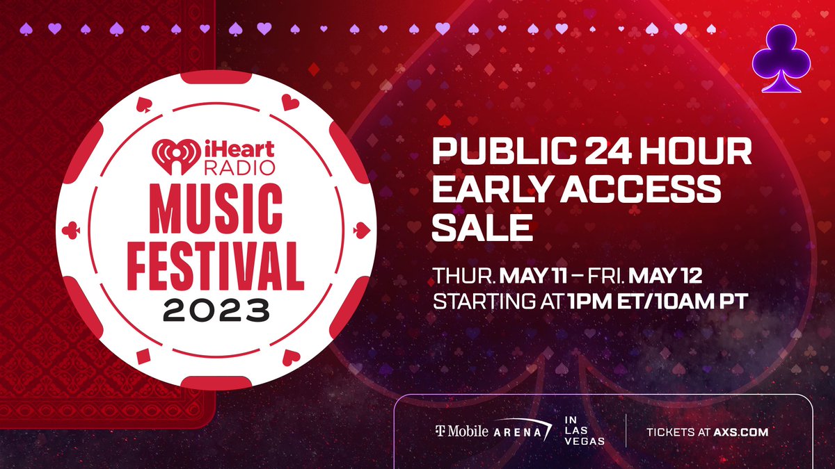 iHeartRadio's tweet image. Don't miss your chance! 🚨

Secure your #iHeartFestival tickets with our early access on sale happening right now‼️

BUY HERE: iHeartRadio.com/Festival