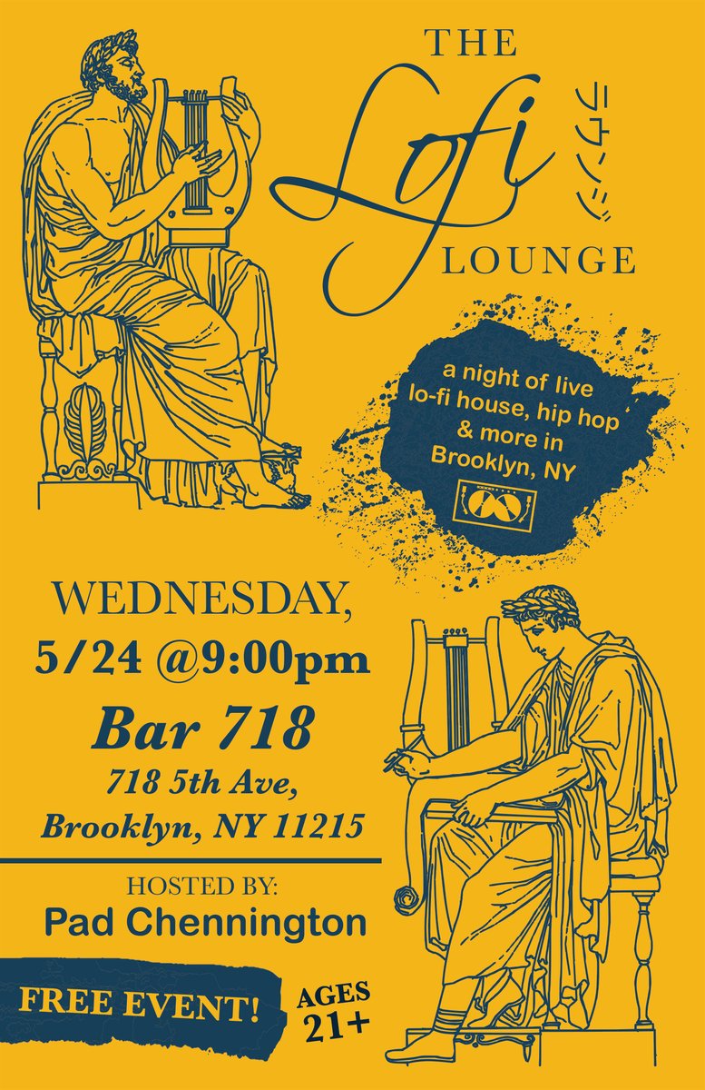 * SHOW ANNOUNCEMENT !! *
💎The Lofi Lounge💎

Bar 718 (Brooklyn, NY)
Wed 5/24 starting at 9:00pm!

a night of DJ's mixing lo-fi house, lo-fi hip hop &amp; more.

Come on thru for a super chill night, grab a drink at the bar and hang with some good friends. I'll be performing as well!
