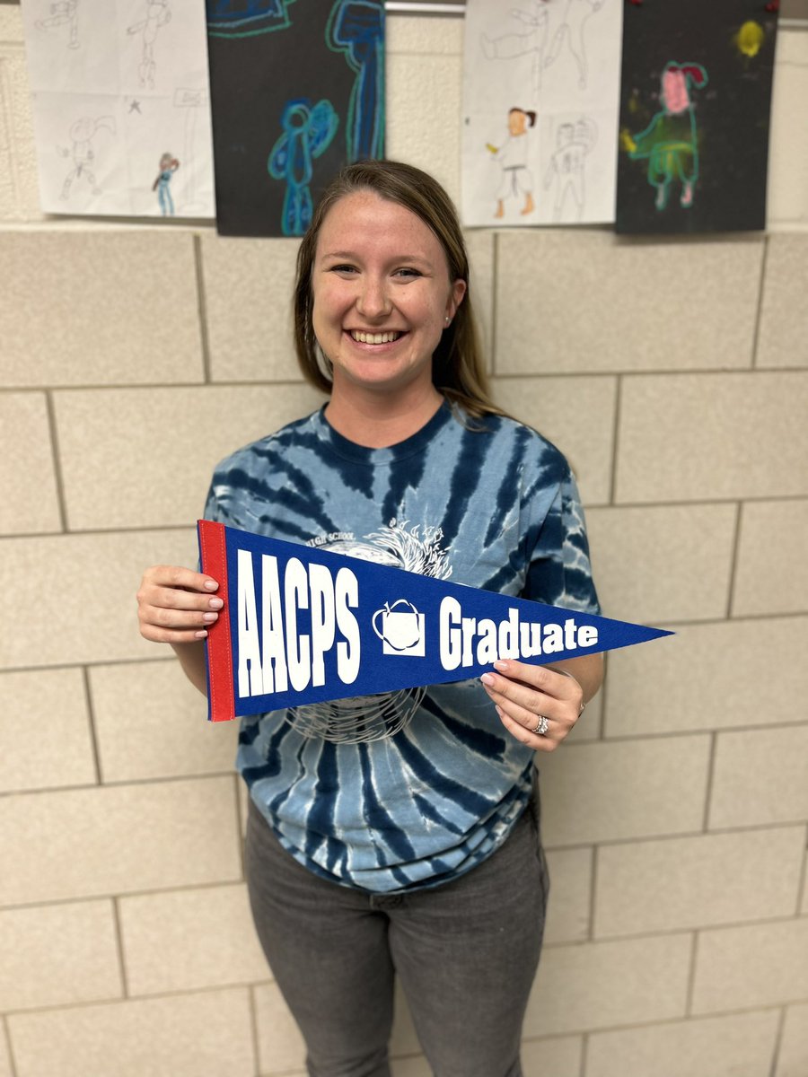 Ms. Edenfield is a proud AACPS graduate. She attended Shady Side  elementary, Southern Middle and High. She’s now back at home as Shady Side’s art teacher. <a href="/AACountySchools/">AACPS</a> #AACPSgrad