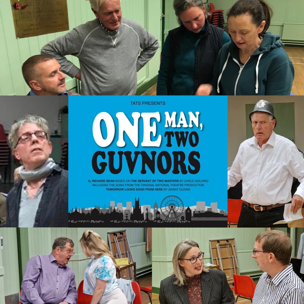 LittleBranding's tweet photo. @BBC3CR can you share our latest production with your members please #onemantwoguvnors - count down to curtain up ! #onemantwoguvnors @JamesCordenJP #comedy #amdram #whatson https://t.co/eZ24oPwgsl