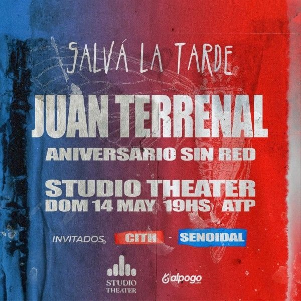 📻 Hoy a las 19 hs, #entrevista a Leo Sayon de @juanterrenal

🎙️Leo estará hablando de su próxima presentación en @studiotheater, el domingo 14 de Mayo 19 hs, junto a #salvalatierra, @cith_oficial @sndl_senoidal

🎧 Sintonizanos x 87.7 FM y nacandpopradio.com.ar