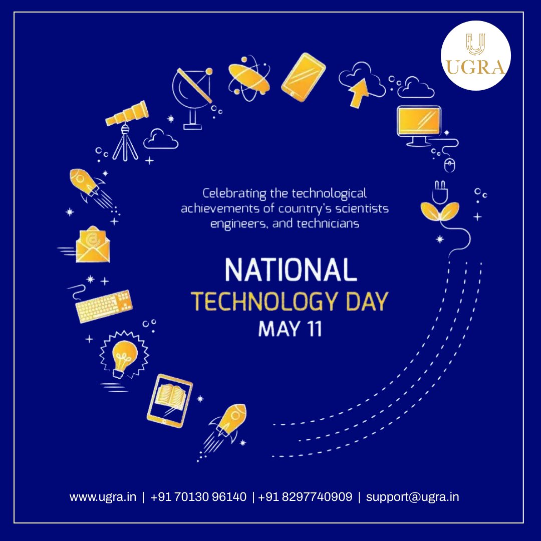 Happy National Technology Day! From the smallest gadgets to the biggest breakthroughs, today we recognize and honor the incredible achievements of our tech pioneers. Here's to a brighter, smarter future ahead! #NationalTechnologyDay2023 #greetings #nuclearenergy #BrighterFuture