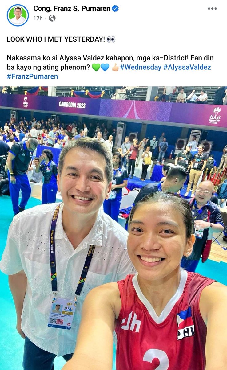 _CEREALKILL3R's tweet photo. Former Green Archers and Adamson Falcons' Coach and now Cong. Franz Pumaren with the Phenom Alyssa. 💕 IYKYK https://t.co/3ipQ5x5esl