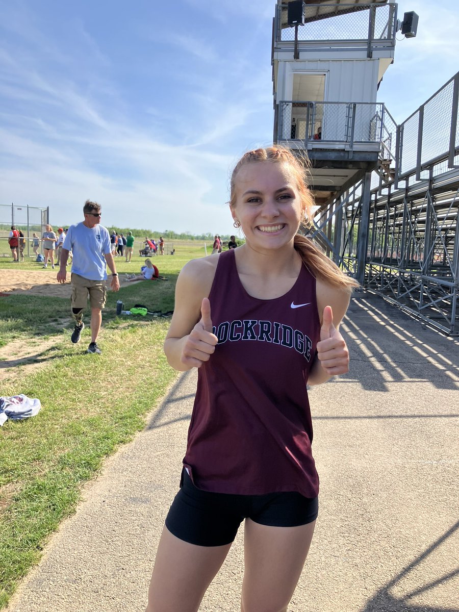 rockridgetrack's tweet photo. Teresa Harris also broke the triple jump school record held by Daisy Bower!! https://t.co/l6TuyjJ5Z2