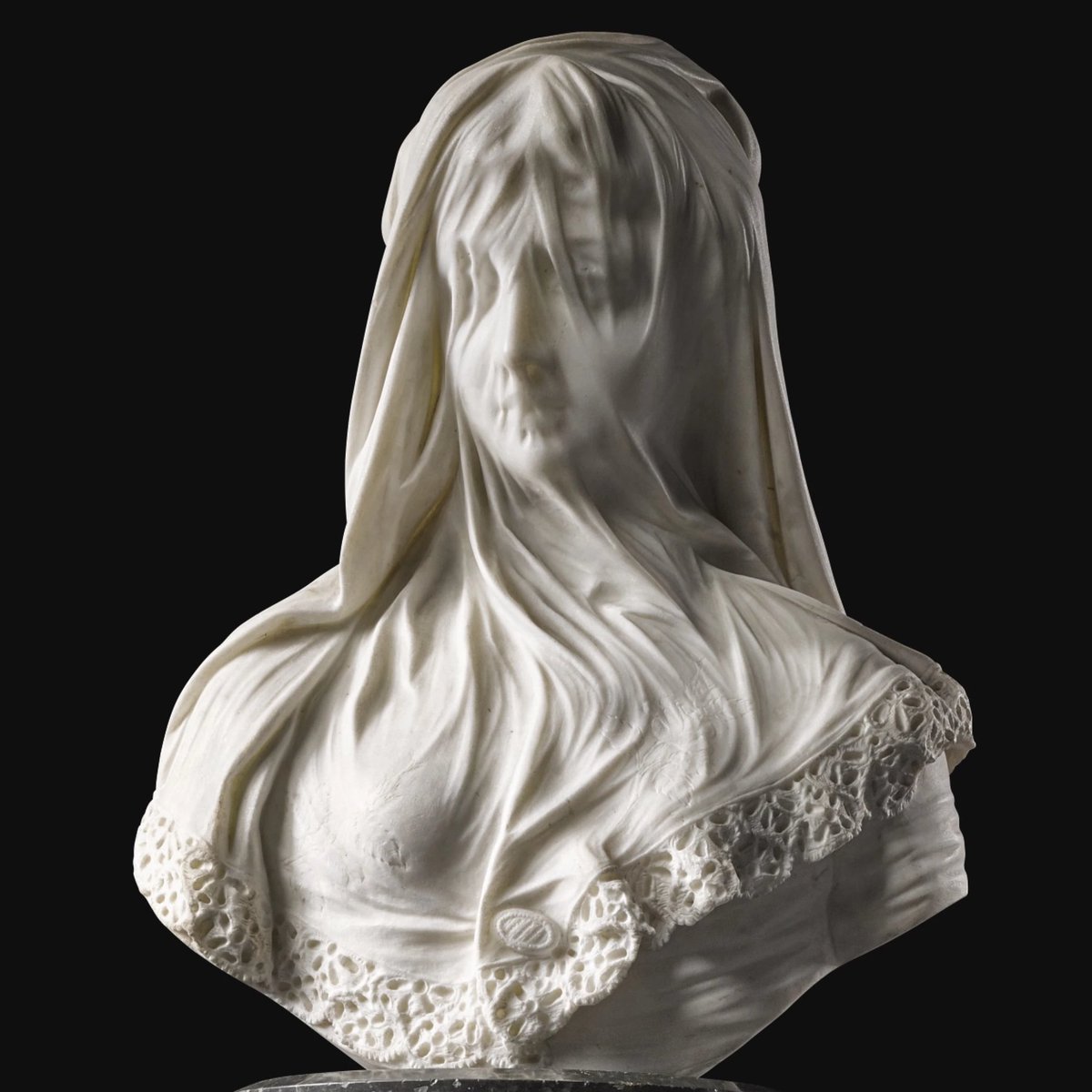 “So I wait for you like a lonely house till you will see me again and live in me. Til then my windows ache.”

– Pablo Neruda

Sculpture: Lady under the veil, Attributed to Raffaello Monti Italian, 1818-1881