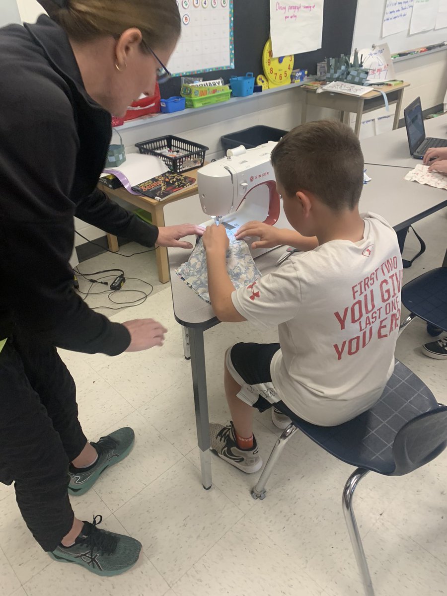 We are working on some new skills. Cutting fabric and sewing on the sewing machines. Our finished products are a secret for now. <a href="/SEWchargers/">SEWchargers</a> <a href="/SCCDSB/">St. Clair Catholic District School Board</a>