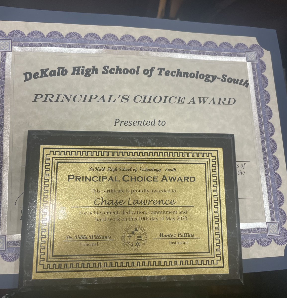 Humbled to represent <a href="/LithoniaHigh/">Lithonia High School</a> and <a href="/LtownHoops/">🏀Lithonia Basketball</a> as the Male Athlete of the Year, Back to Back Scholar Athlete of the Year &amp; to receive the Principals Choice Award from Dekalb School of Technology