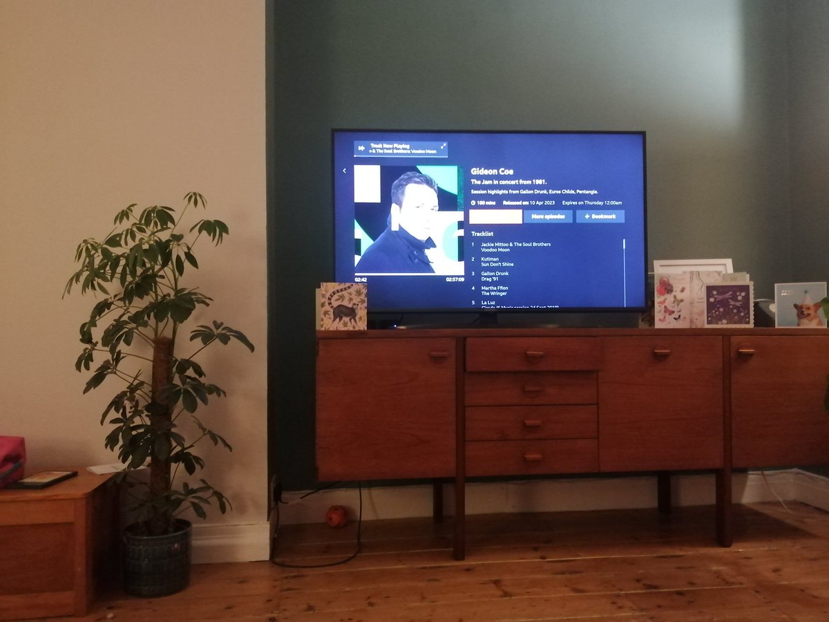 Just discovered I can get <a href="/gidcoe/">Gideon Coe</a> on my TV. Perfect!....... Hold on, <a href="/BBC6Music/">BBC Radio 6 Music</a> are doing what??