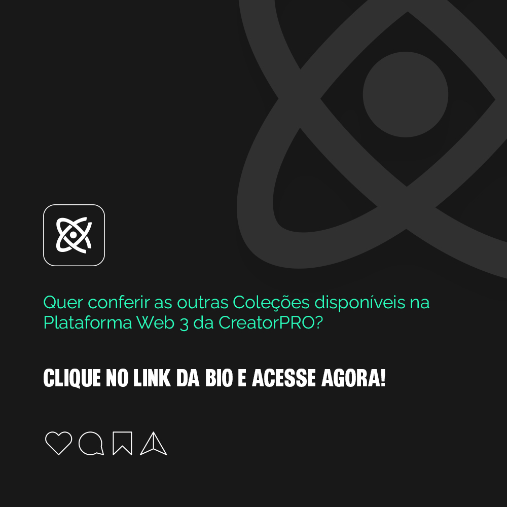 creatorpro_live's tweet image. Clique no link da bio e Navegue agora mesmo para conhecer nossas Coleções  💫

Marque aqui nos comentários o @ daquele amigo que tem muito interesse pelo universo dos NFTs!

#CreatorPro #Inspiração #ColeçõesIncríveis #Design #Criatividade