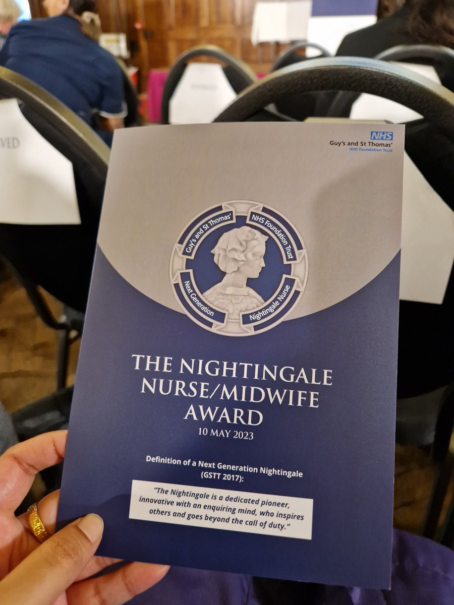 A beautiful ceremony of our #Nextgenerationalnightaingales @Jthom110 @GSTTnhs. Remarkable, poignant words of wisdom from @RohitSagoo #weshowuptogive #NursesWeek2023