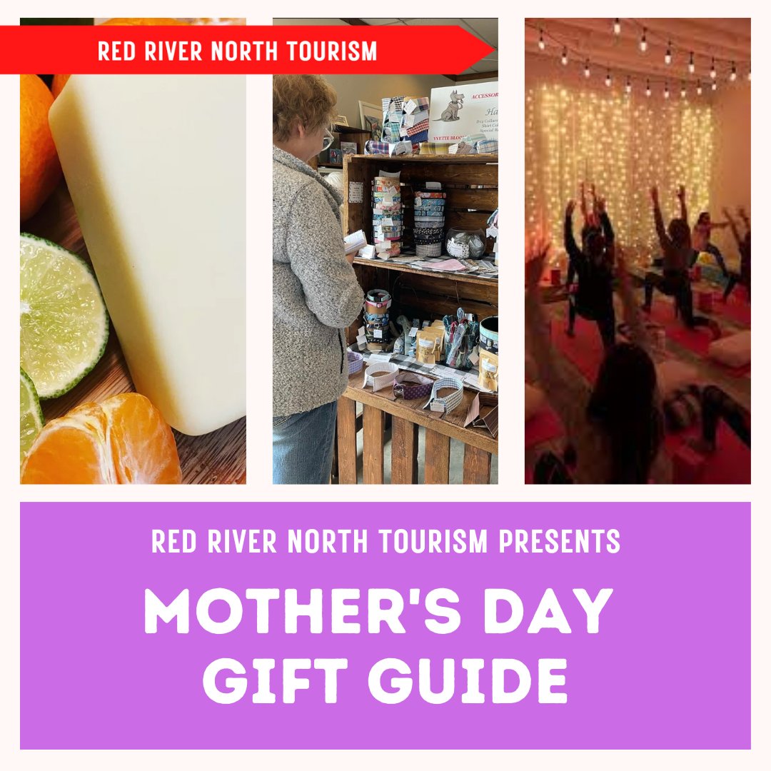 rrntourism's tweet photo. Need ideas for the perfect Mother’s Day Gift? Red River North Tourism has you covered! Check out some of gift ideas and upcoming events for every kind of mom in one handy guide. 

What did we miss? Let us know in the comments! https://t.co/lSP2BYQyl0