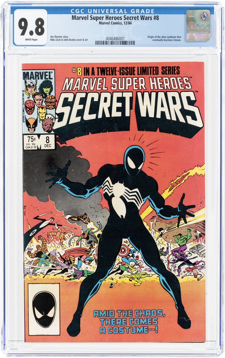 HakesAuctions's tweet photo. 🔥 KEY BOOK ALERT! 🔥 It's no secret, bidding is open on this #CGC 9.8 #SecretWars #8 at @HakesAuctions! Featuring the origin of @SpiderMan's black costume (aka #Venom), it's a must-have for #SpiderManFans! 🕸️🕷️🕸️ https://t.co/dKimD0tp3L
#Marvel #SpiderMan #comicbooks #comics https://t.co/4BL0gWgsev