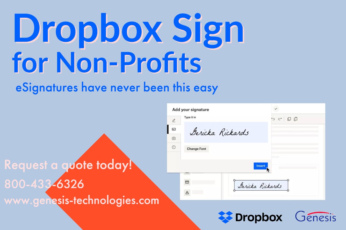Dropbox Sign makes it easy to send and get documents signed! Request a quote for your non-profit organization today!
loom.ly/CeenA_0
#nonprofitorganization #SoftwareForNonprofits #sign #dropboxsign #Dropbox #501c3 #npo #technology