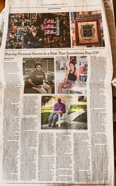 It's still thrilling to see a story in print! Thanks to all the entrepreneurs who talked to me about the more personal details of their lives: founders of #championpizza, @welovelexxi, @rethinkicecream, @flikshop and @itsaugustco. nytimes.com/2023/04/28/bus…