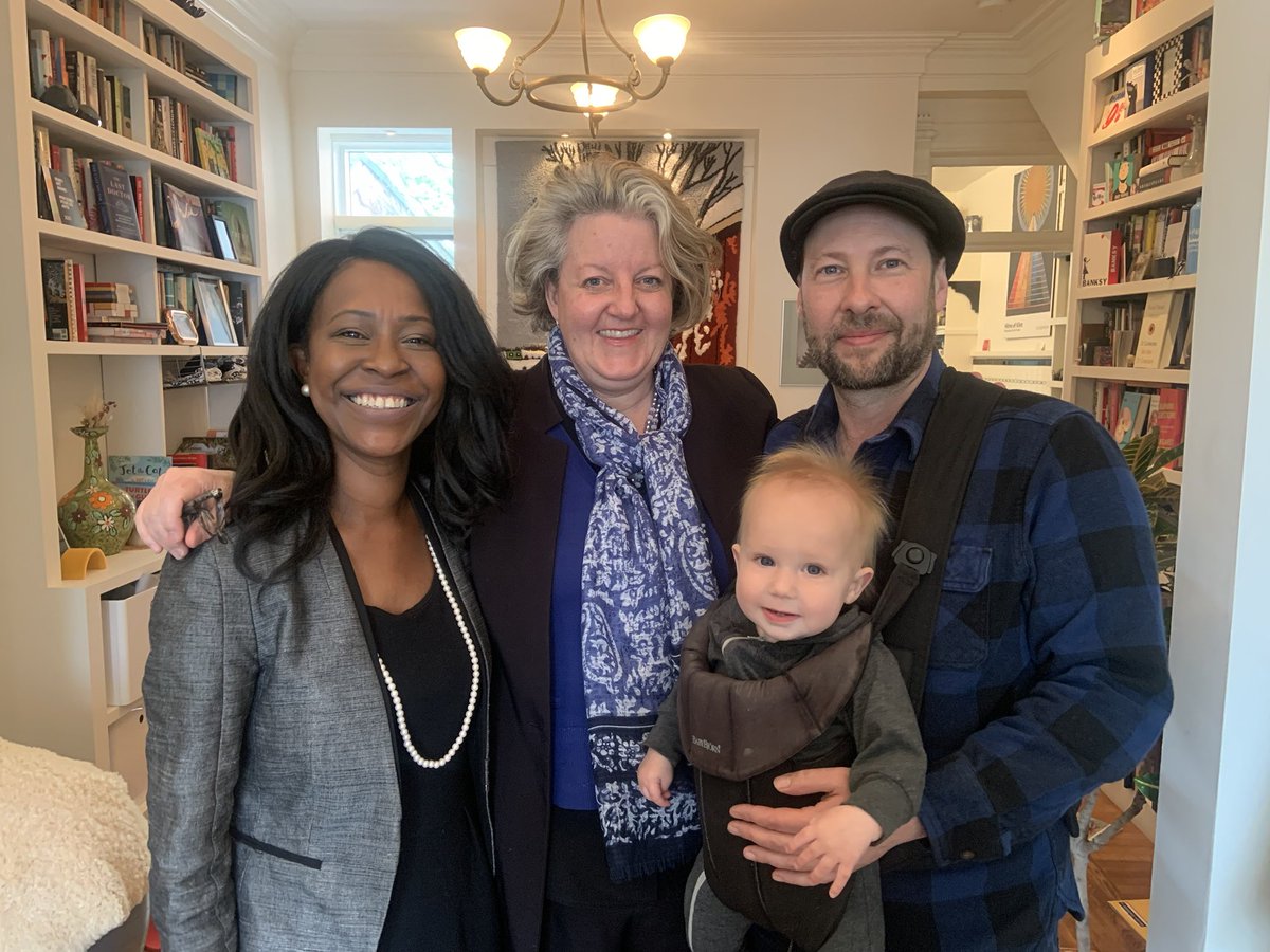 A ⁦<a href="/banffcentre/">Banff Centre</a>⁩ and ⁦<a href="/NatGalleryCan/">National Gallery of Canada</a>⁩ reunion in Toronto with two amazing colleagues ⁦<a href="/DeniseSiele/">Denise Siele</a>⁩ and Josh Knelman and baby Jack in Toronto. So great to see you both! #Everything is #Connected